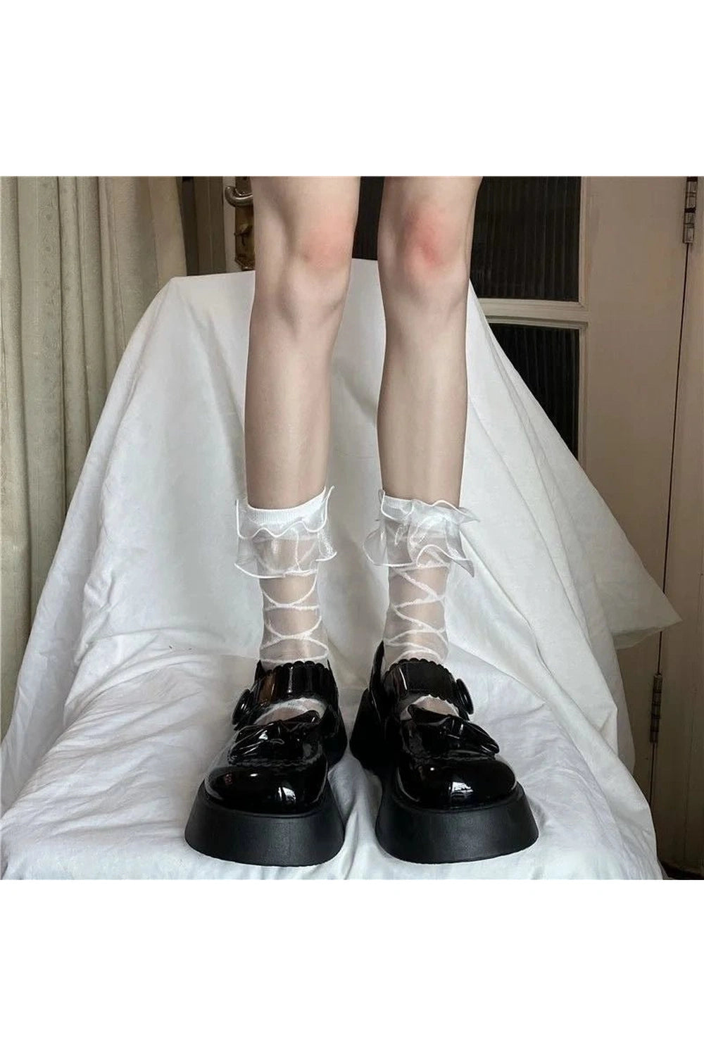 Coquette Low Tube Lace Dots Socks 939 One Size CHINA Shoptery