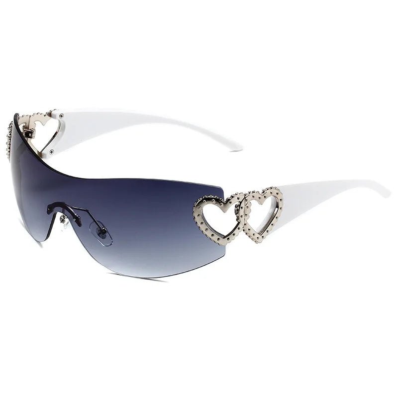 Coquette Luxe Heart Shield Sunglasses A4 As shown in the figu Shoptery