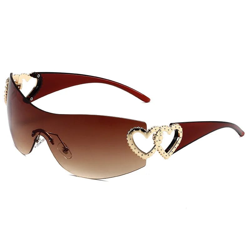 Coquette Luxe Heart Shield Sunglasses A2 As shown in the figu Shoptery