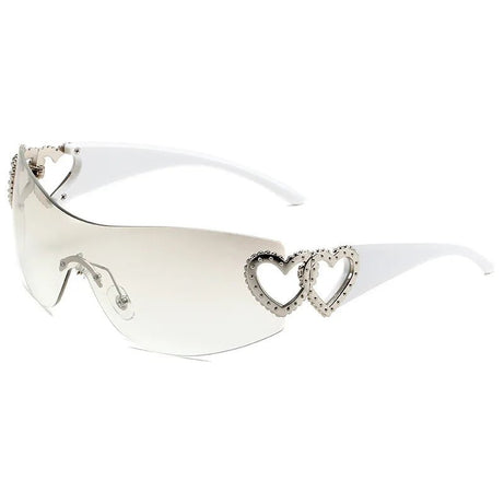 Coquette Luxe Heart Shield Sunglasses A6 As shown in the figu Shoptery