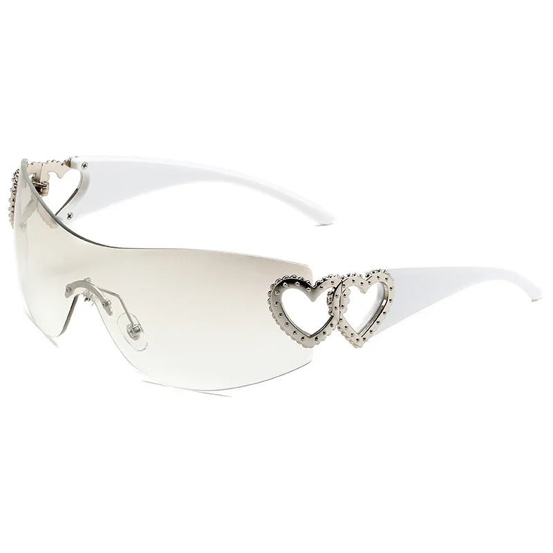 Coquette Luxe Heart Shield Sunglasses A6 As shown in the figu Shoptery