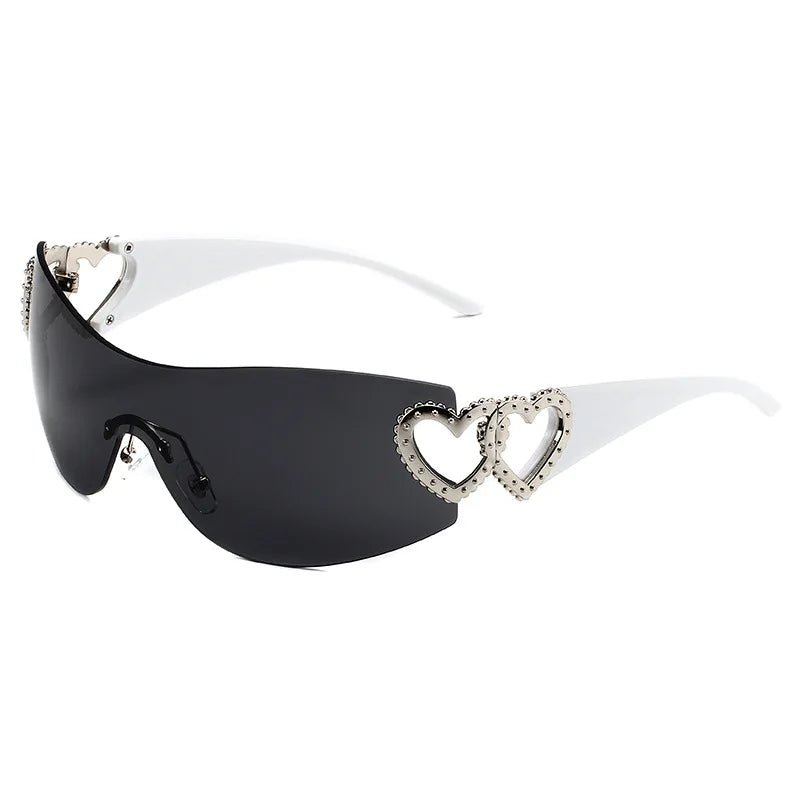 Coquette Luxe Heart Shield Sunglasses A3 As shown in the figu Shoptery