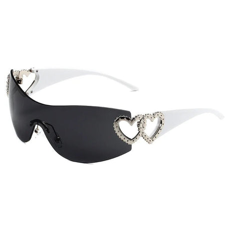 Coquette Luxe Heart Shield Sunglasses A3 As shown in the figu Shoptery