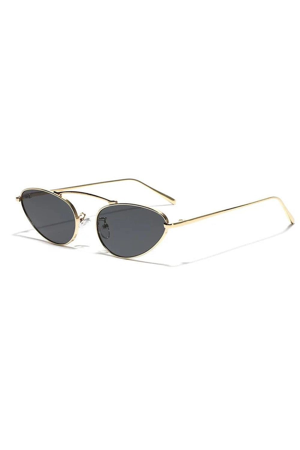 Aesthetic Luxury Cat Eye Sunglasses Gold Gray As picture Shoptery