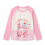Decora Mezzo Piano Kawaii Character Raglan Long Sleeve Tee Pink Shoptery