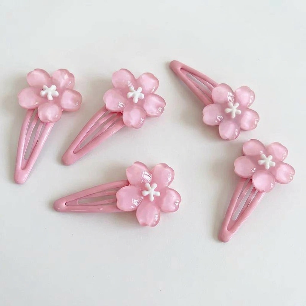 Decora Sakura Snap Clip Set Pink Cherry Blossom Hair Clips Shoptery