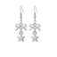 Fairy Kei Silver Bow & Star Charm Drop Earrings Default Title Shoptery