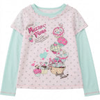 Fairy Kei Mezzo Piano Sweet Cupcake Layered Long Sleeve Top green Shoptery