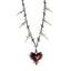 Visual Kei Barbed Wire Dagger Charm Sacred Heart Cross Necklace YF8072-1B Shoptery