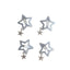 Decora Glitter Star Snap Hair Clips with Charm — Set of 4 4PCS Shoptery
