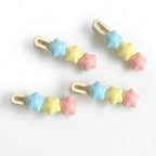 Decora Pastel Rainbow Triple Star Hair Clips Set of 4 Shoptery