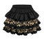 Gyaru Leopard Print Tiered Ruffle Mini Skirt black Shoptery
