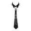 Visual Kei Spiked Collar Skull Studded Zipper PU Leather Necktie black Shoptery