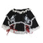 Visual Kei Skull Crossbones Lace-Trim Red Ribbon Mini Skirt One Size Shoptery