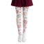 Fairy Kei Kawaii Fruit Print White Tights Strawberry Apple Pattern Bai Shoptery