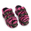 Visual Kei Pink Tiger Faux Fur Buckle Spike Mule Slides pink Shoptery