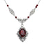 Visual Kei Baroque Filigree Red Crystal Pendant Necklace YG4044-1 Shoptery