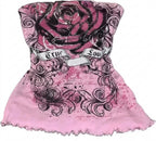 Jirai Kei True Love Rose Glitter Strapless Bandeau Crop Top Pink Shoptery