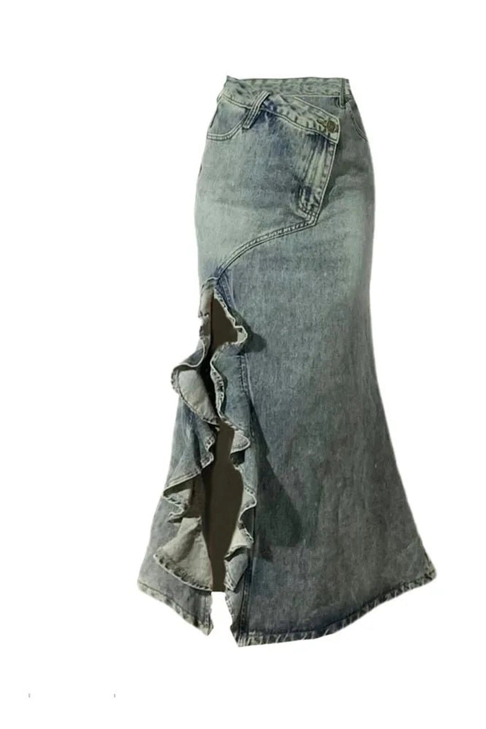 Mermaid Denim Skirt - Denim Skirt