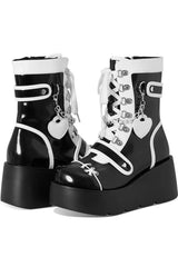 Metal Decor Punk Boots black Shoptery