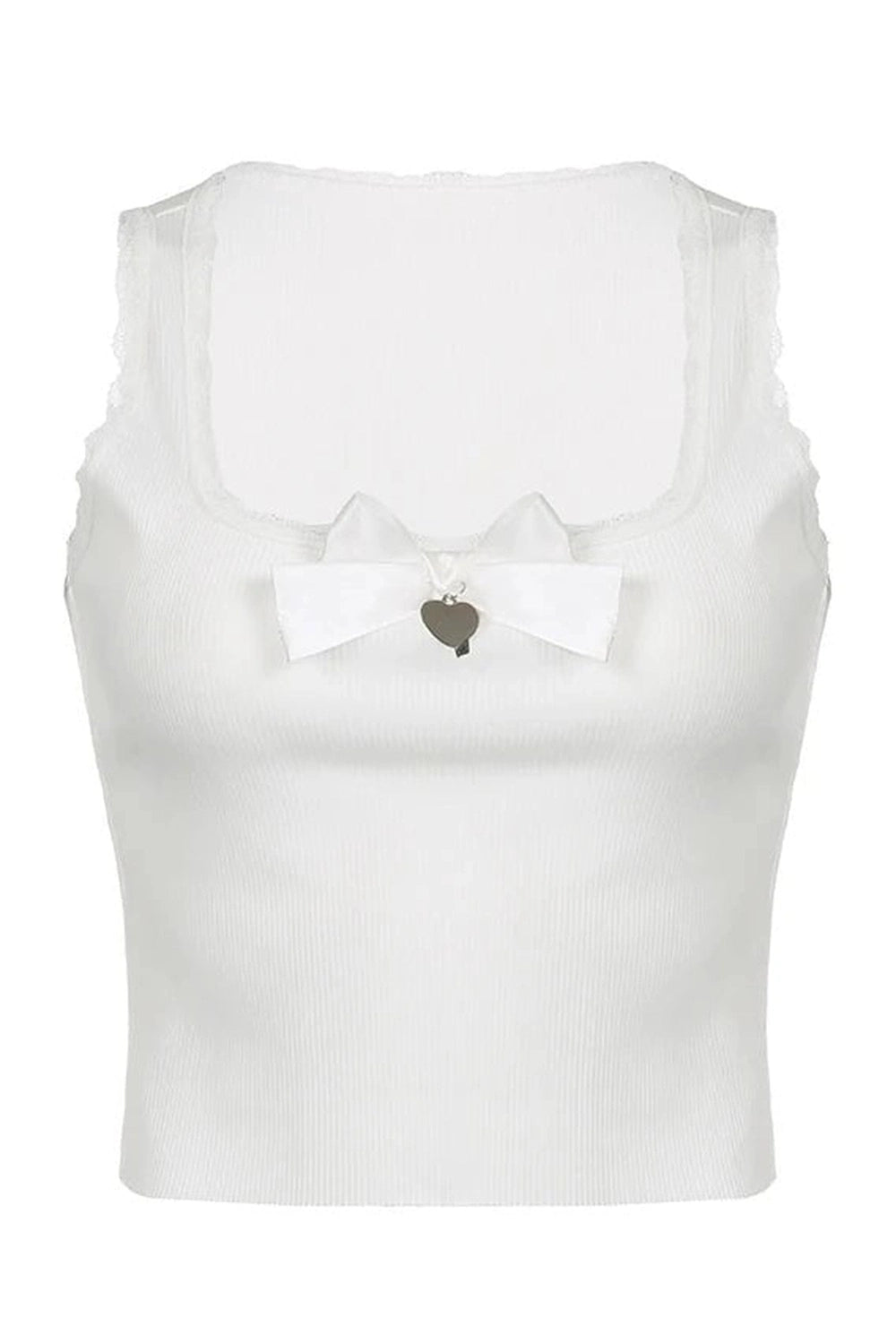 Metal Lace Stitching Top Shoptery