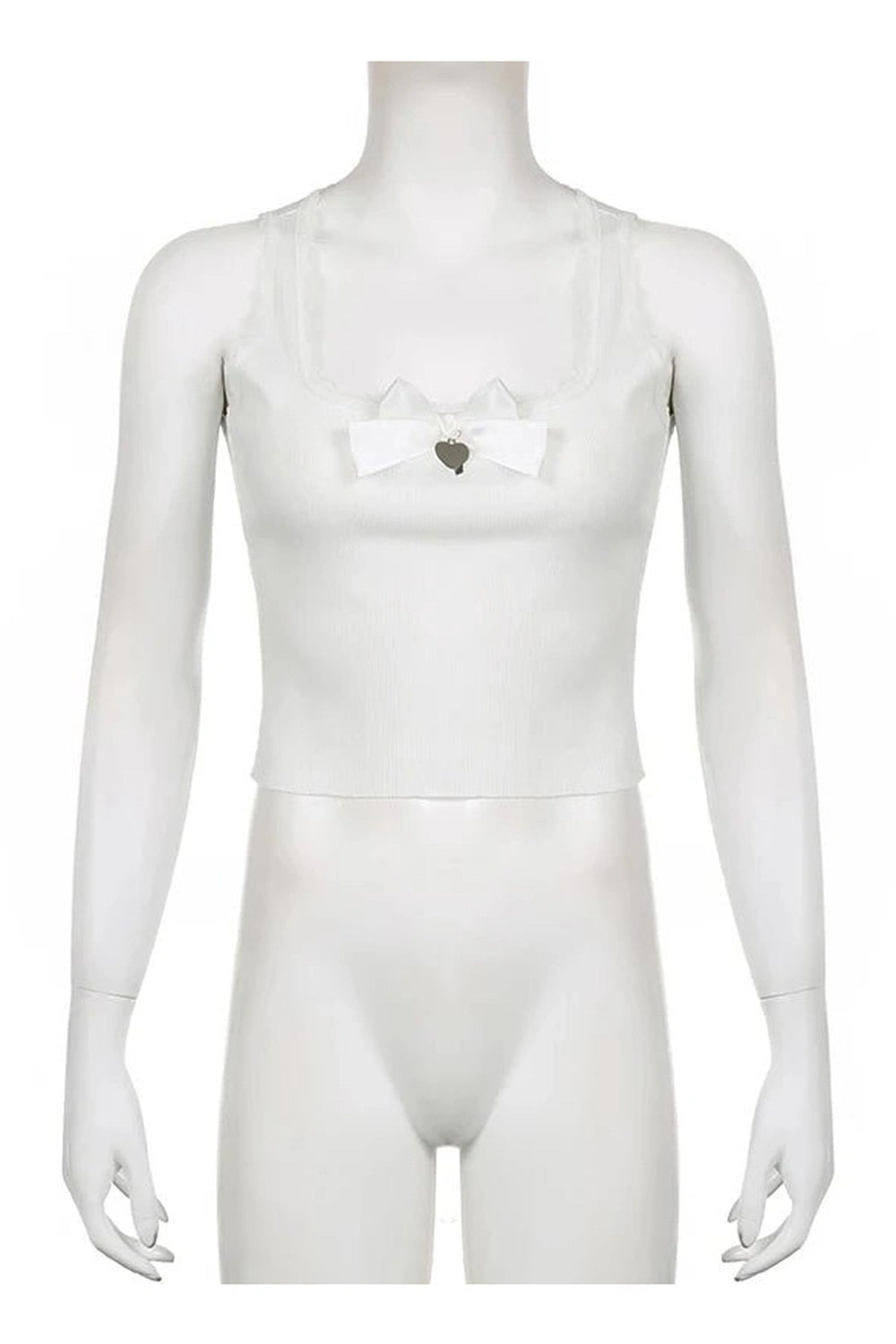 Metal Lace Stitching Top Shoptery