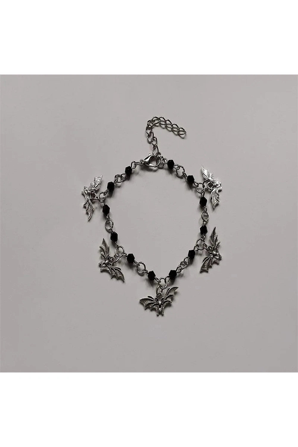 Edgy Midnight Bat Charm Bracelet 1 Shoptery