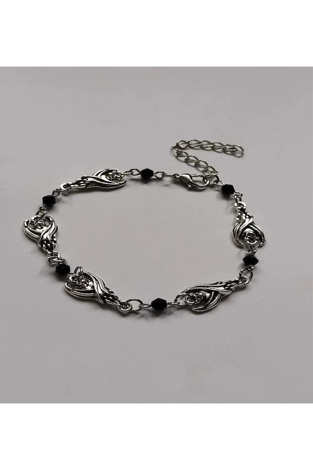 Edgy Midnight Bat Charm Bracelet 2 Shoptery