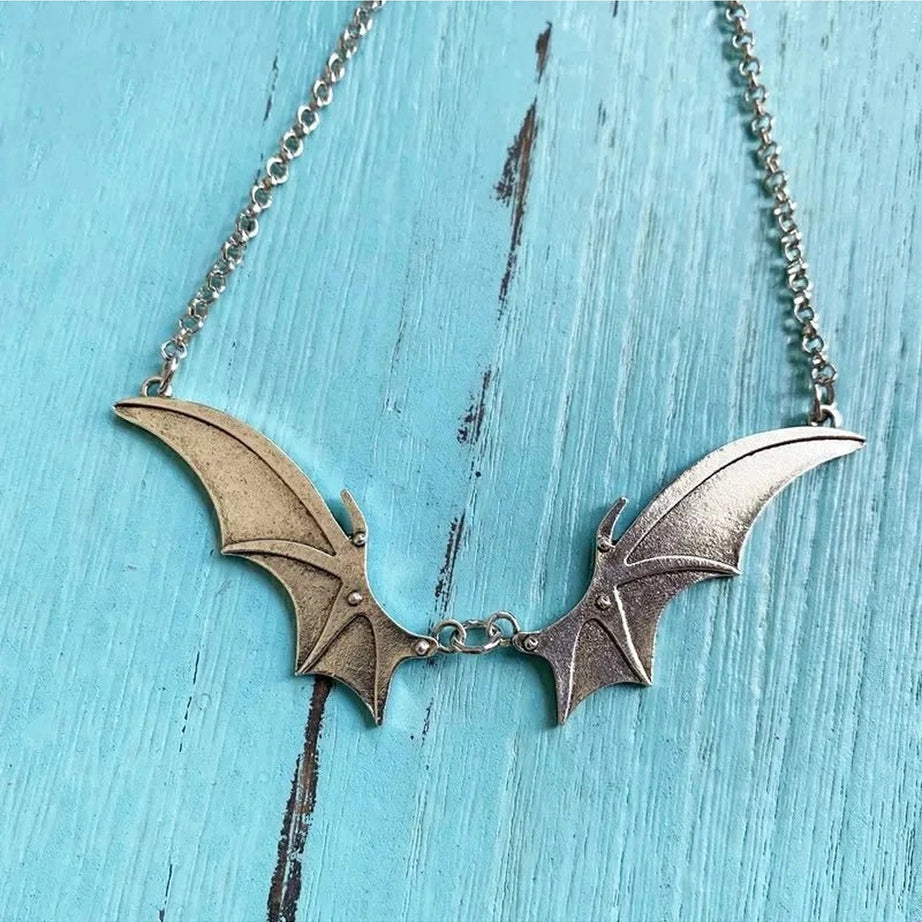 Alt Goth Midnight Bat Wing Necklace Shoptery