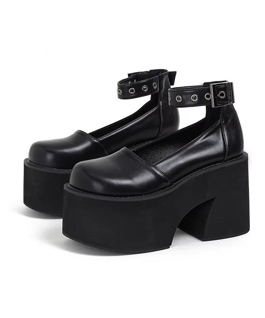 Midnight Edge Block Heel Shoes - 