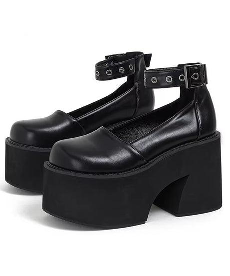 Midnight Edge Block Heel Shoes - 