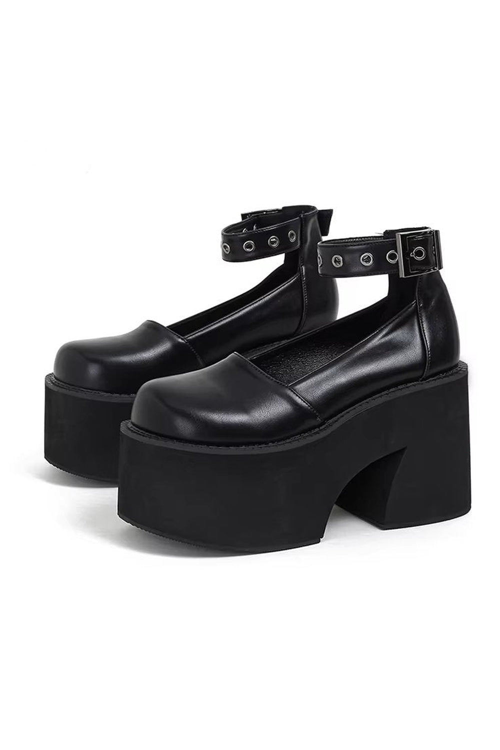 Midnight Edge Block Heel Shoes - 