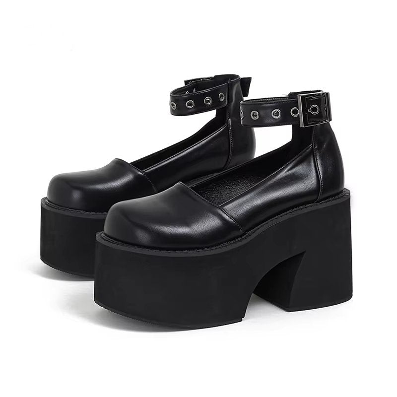 Midnight Edge Block Heel Shoes - 