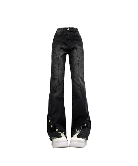 Midnight Flare Snap Jeans - 