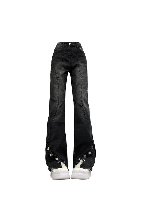 Midnight Flare Snap Jeans - 