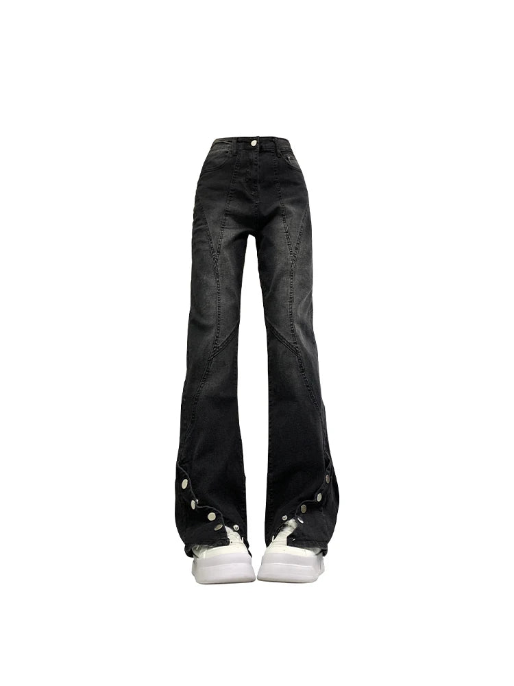 Midnight Flare Snap Jeans - 