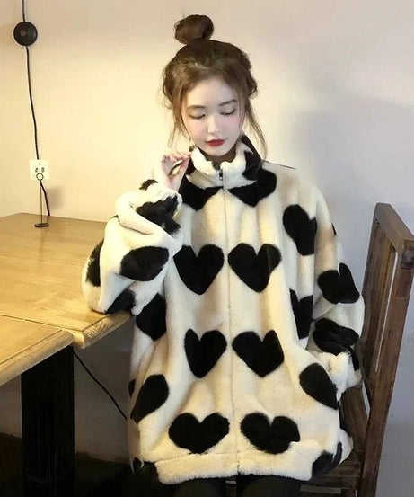 Midnight Heart Fleece Jacket - 