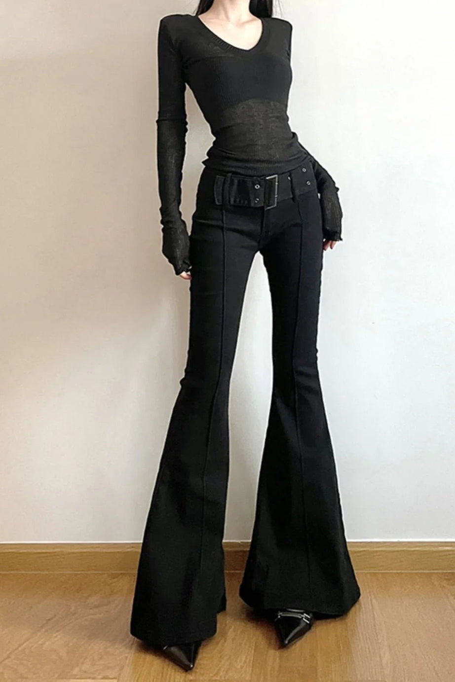 Midnight Sculpt Flare Pants - 