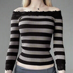 Top – Midnight Stripes – Casual Top black Shoptery