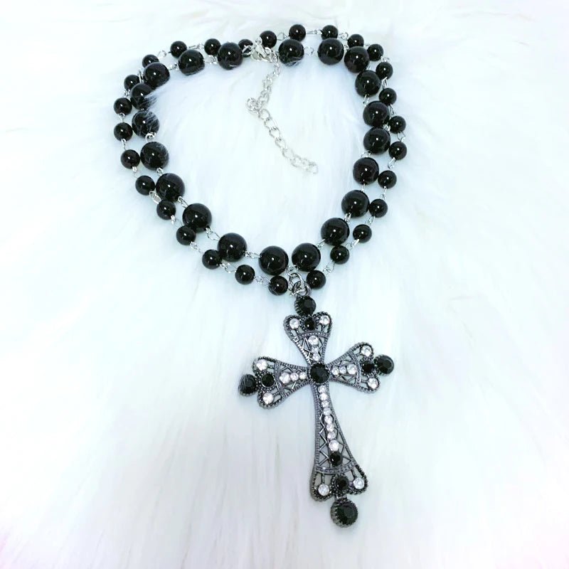 Midnight Thorn Gothic Cross Necklace A Shoptery