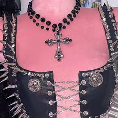 Midnight Thorn Gothic Cross Necklace Shoptery