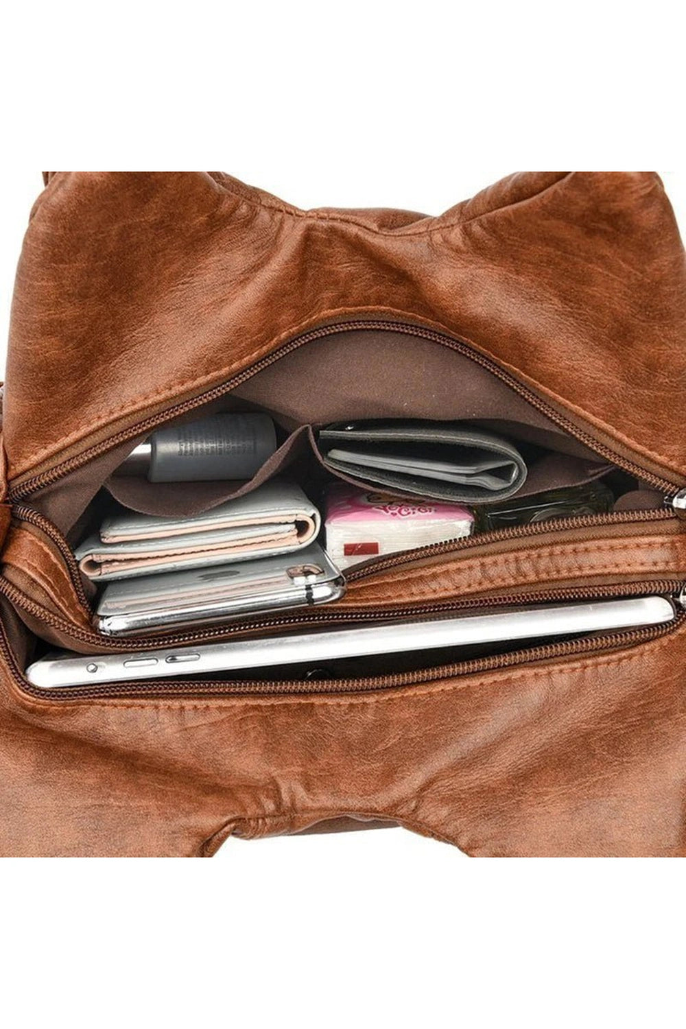 Y2k Midnight Zipper Accent Shoulder Bag Shoptery