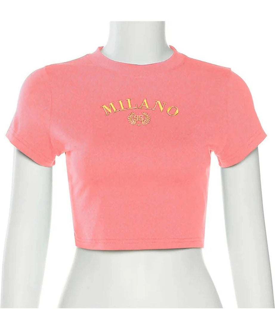 Milano Crest Cropped Top - Crop Tops