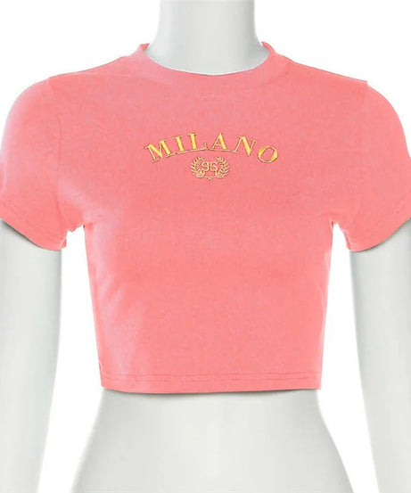 Milano Crest Cropped Top - Crop Tops