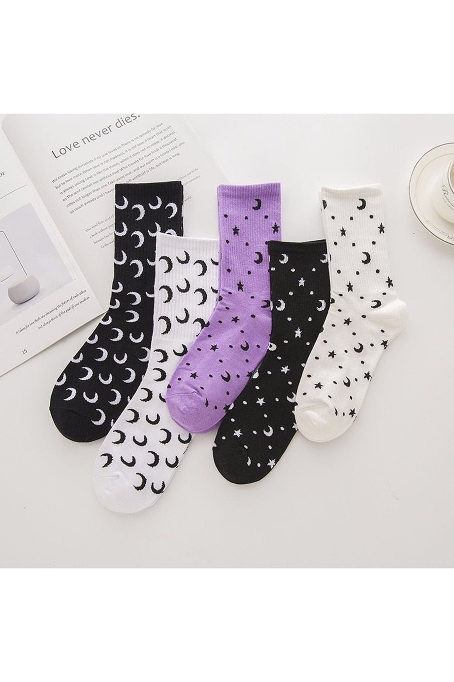 Moon Cotton Socks - Socks