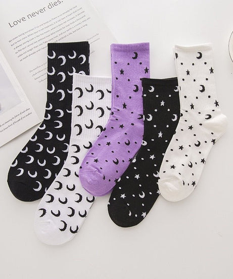 Moon Cotton Socks - Socks