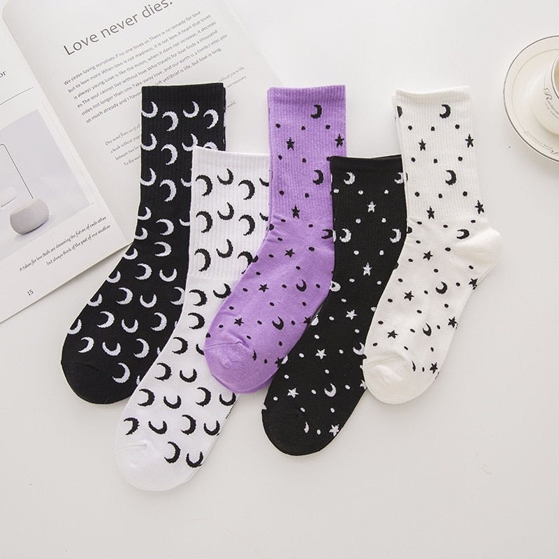 Moon Cotton Socks - Socks