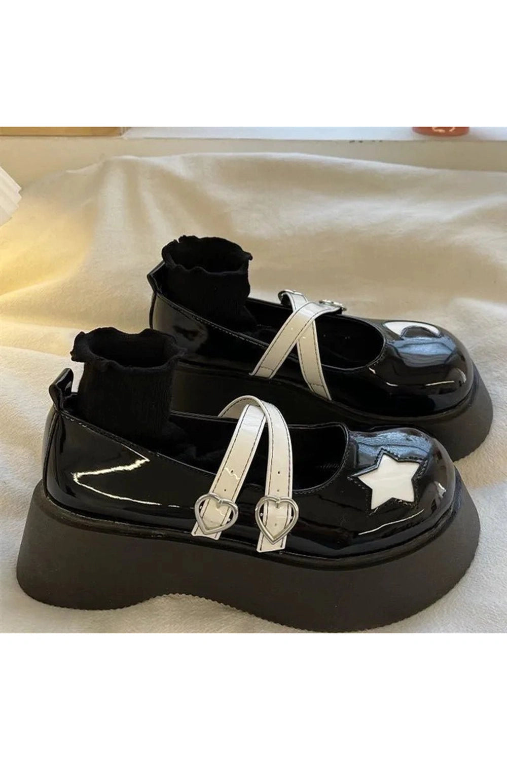 Moon & Star Kawaii Platform Mary Janes Shoes Shoptery