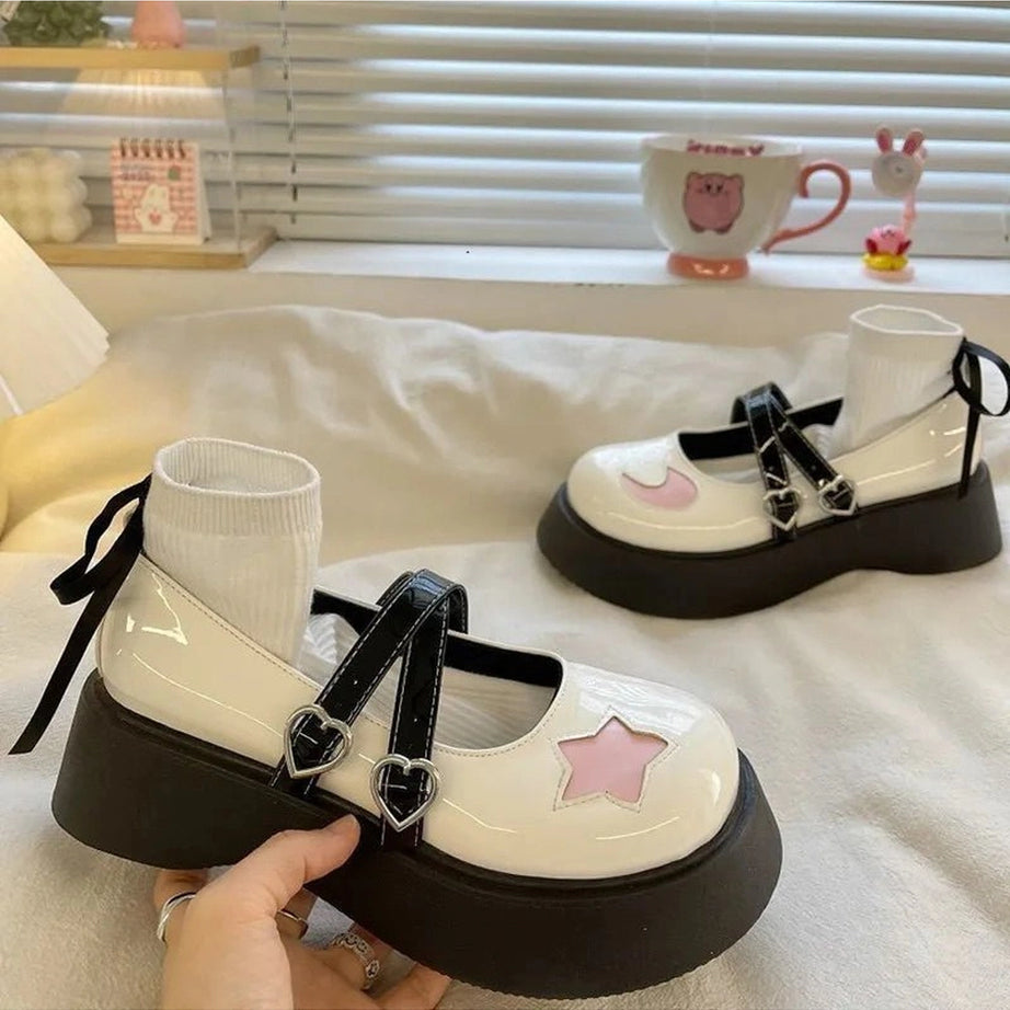 Moon & Star Kawaii Platform Mary Janes Shoes Shoptery