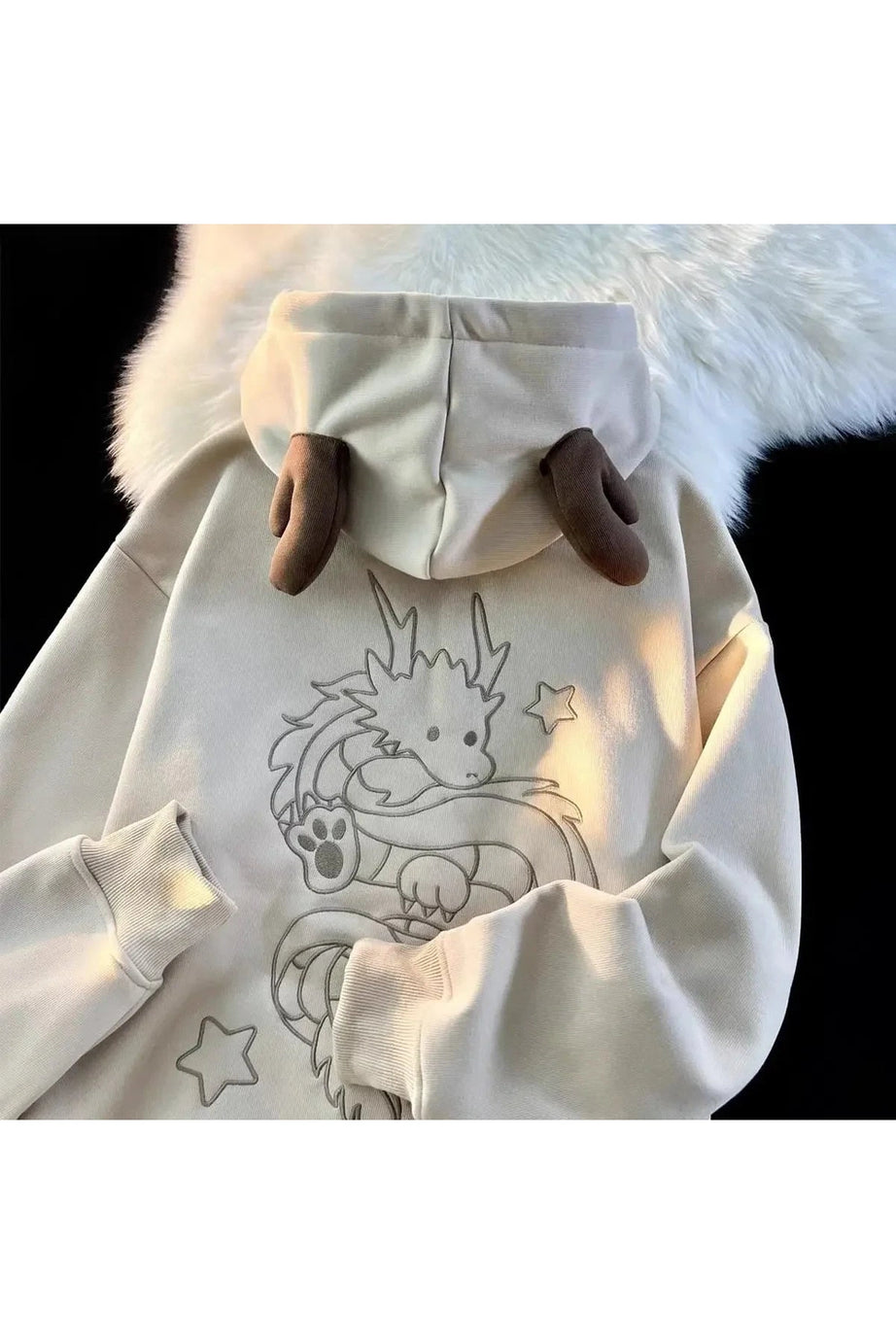 Mystic Dragon Hoodie with Horns - Hoodies